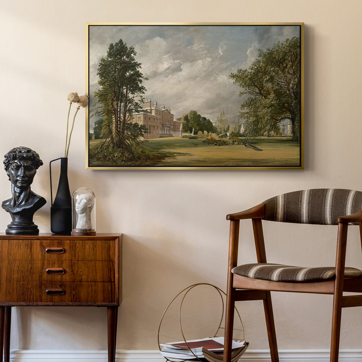 Malvern Hall, 1821 - Floater Framed Canvas Print