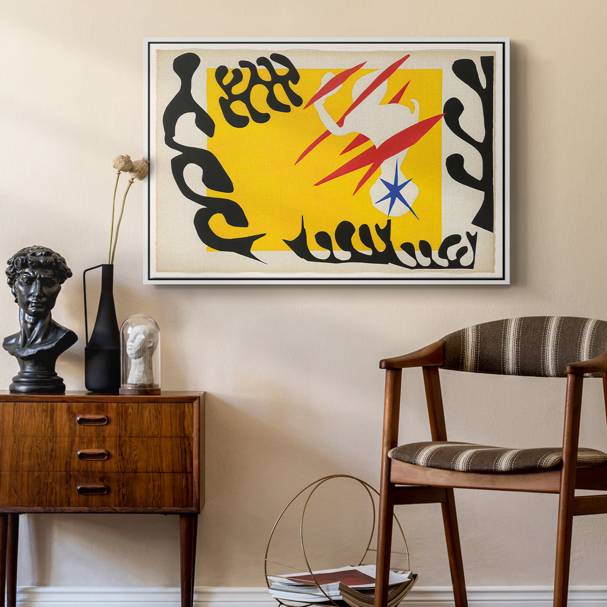 The Nightmare of the White Elephant, from Jazz, 1947 - Floater Framed Canvas Print
