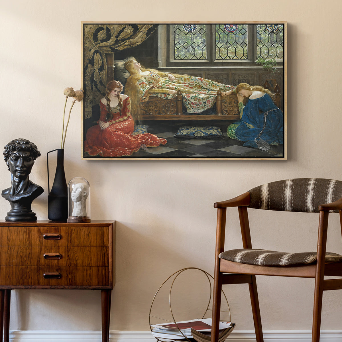 The Sleeping Beauty, 1921 - Floater Framed Canvas Print