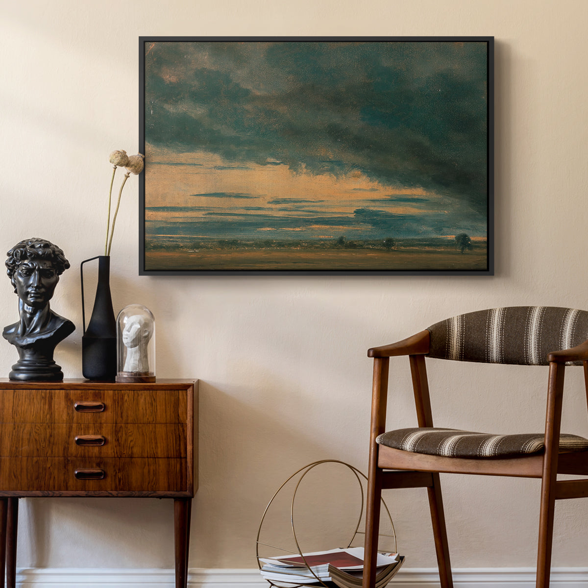 Cloud Study, c. 1821 - Floater Framed Canvas Print