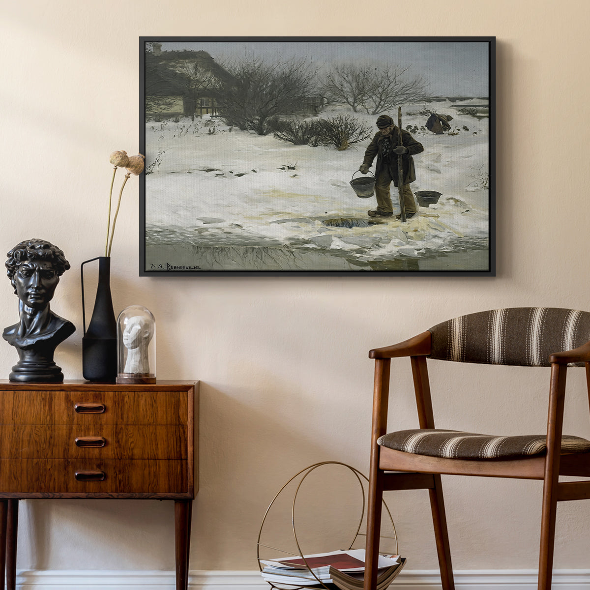 Tøsne, 1895 - Floater Framed Canvas Print