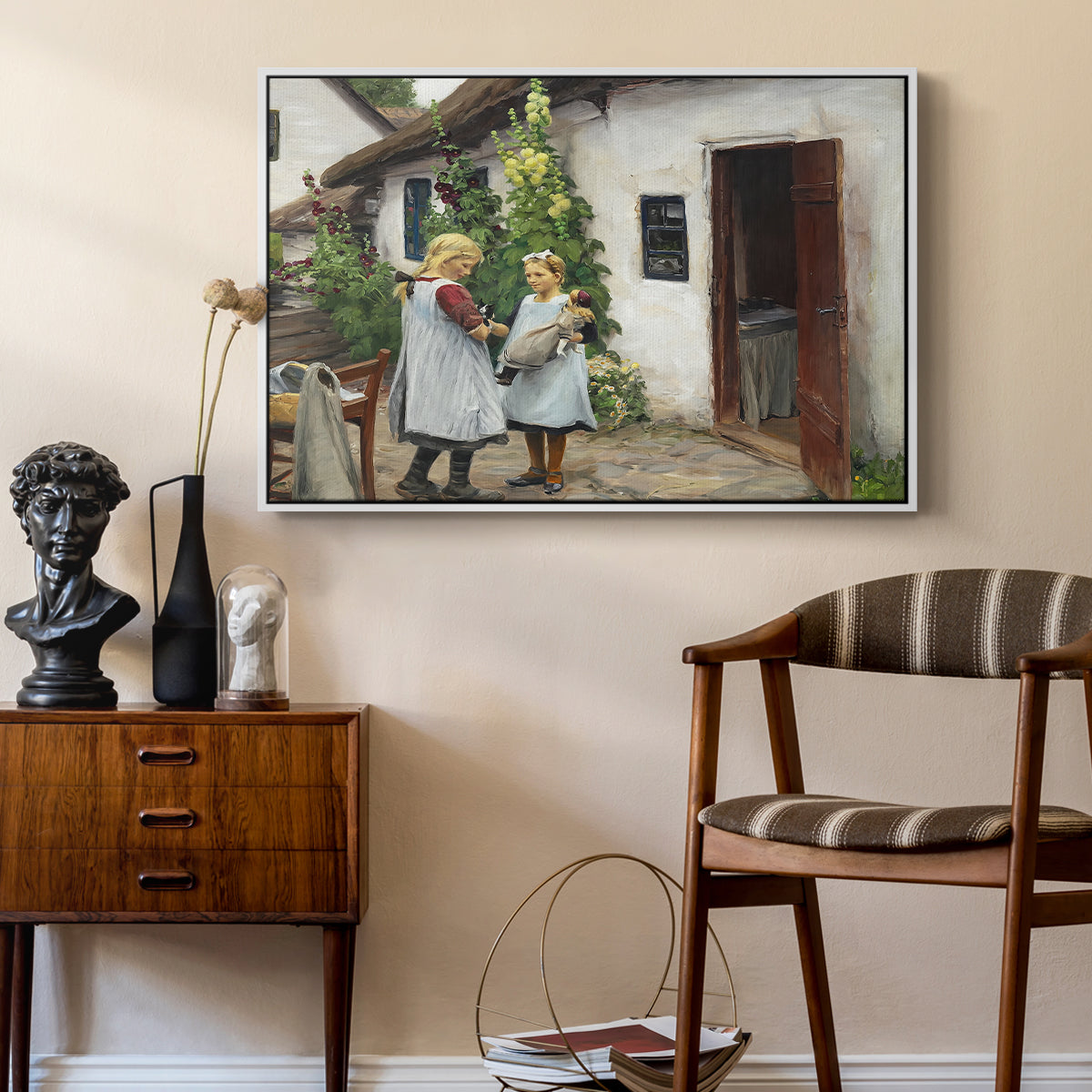 Have You Seen My Kitten?, 1914 - Floater Framed Canvas Print
