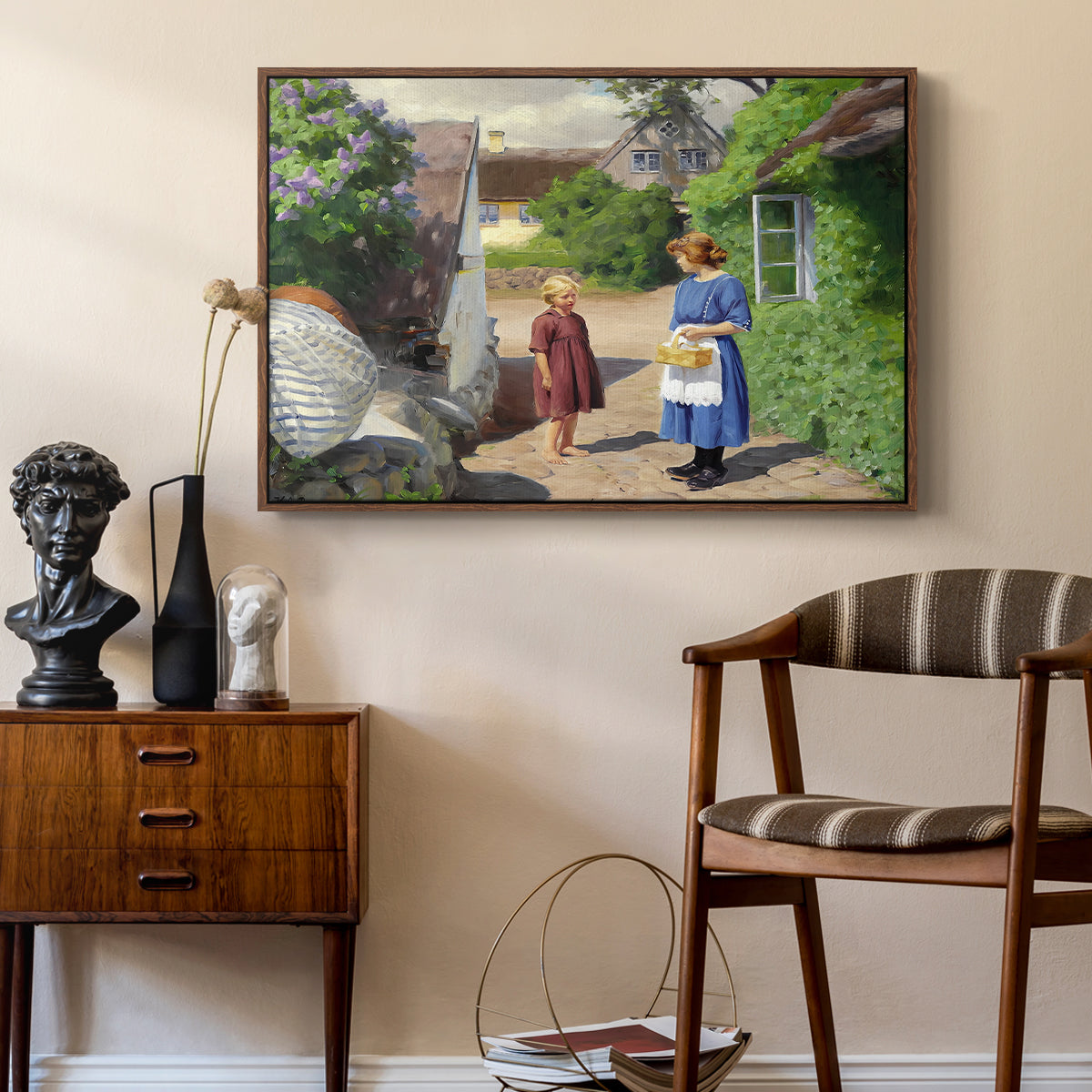 Summer Day in Jyllinge, 1922 - Floater Framed Canvas Print