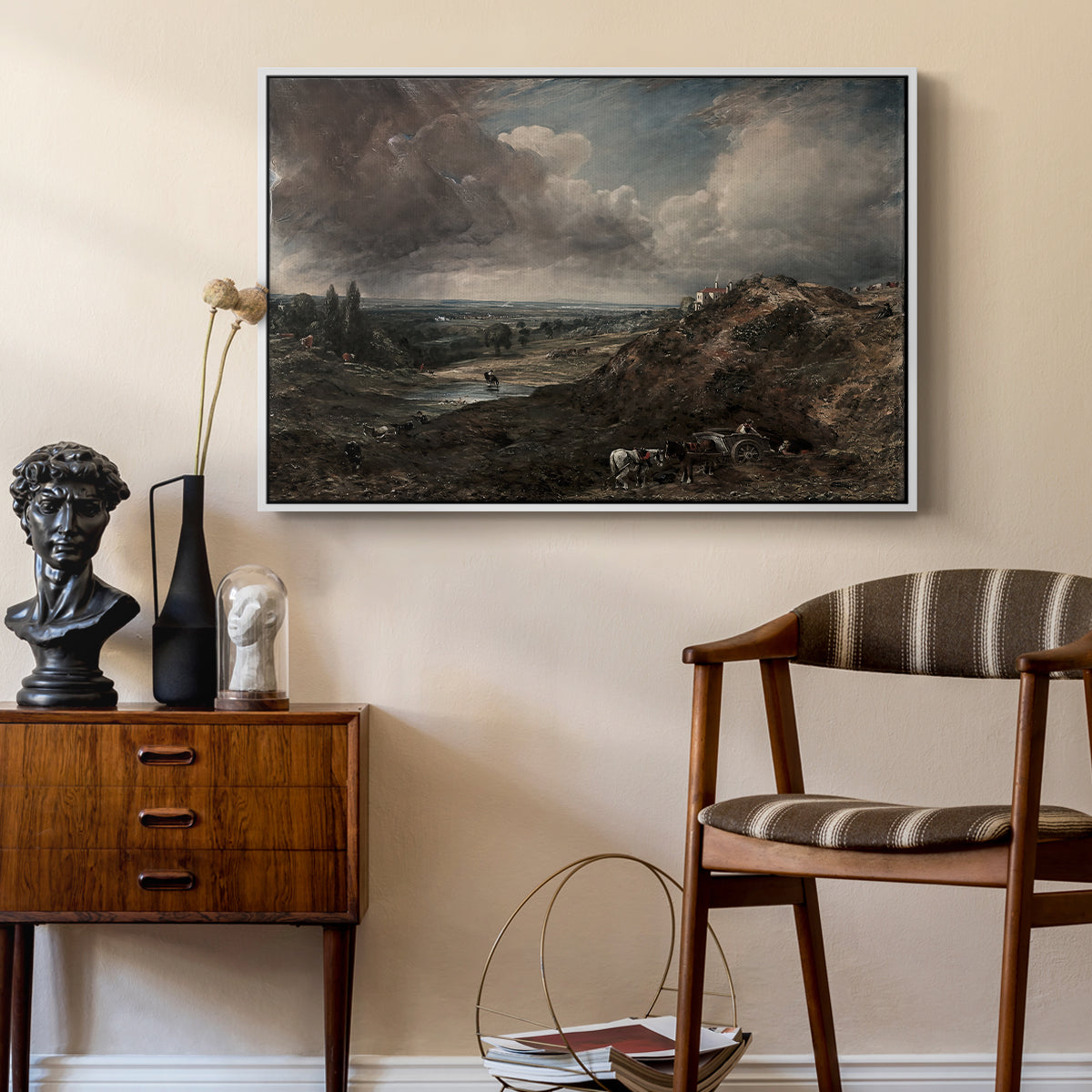 Branch Hill Pond, Hampstead Heath, c. 1828 - Floater Framed Canvas Print