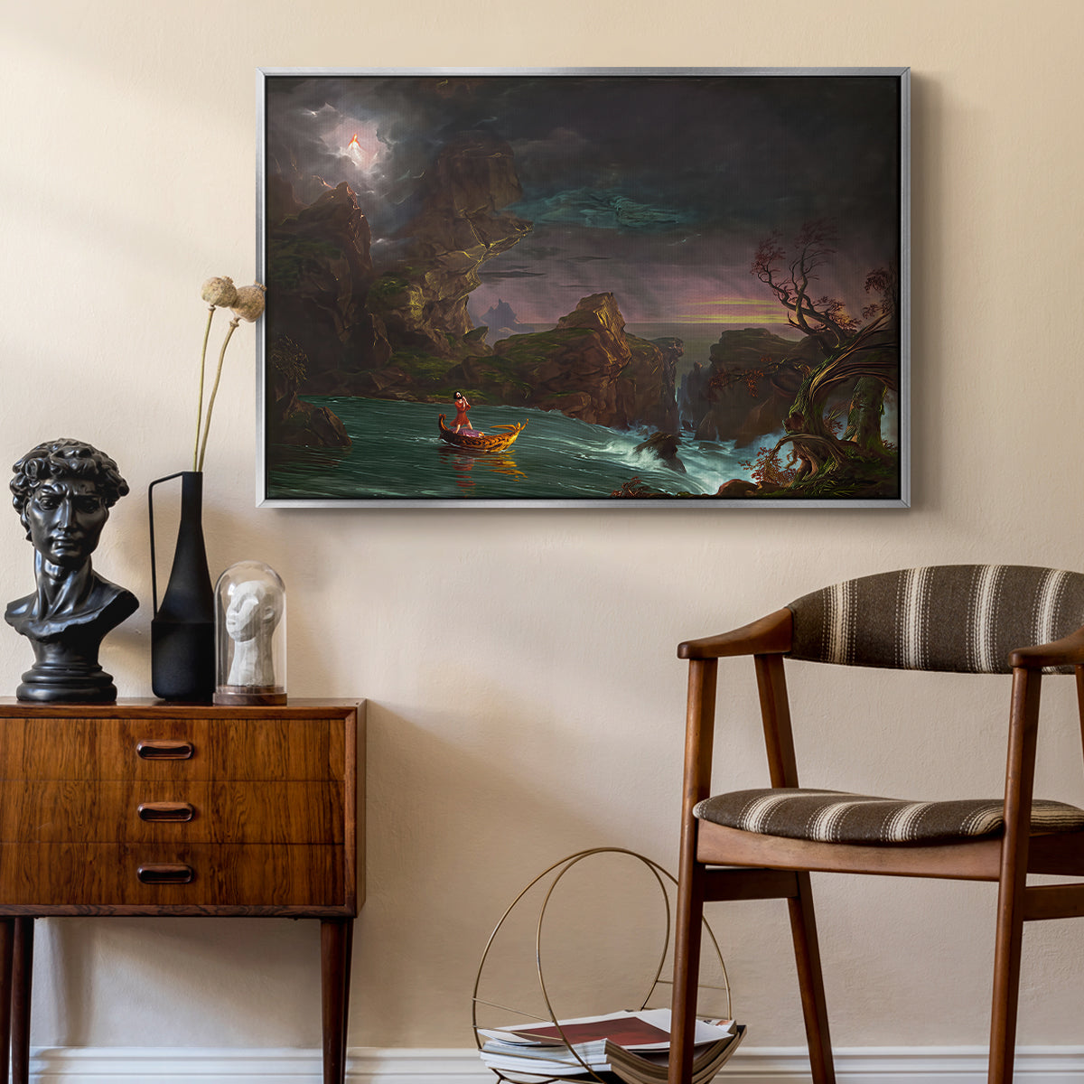 The Voyage of Life: Manhood, 1842 - Floater Framed Canvas Print