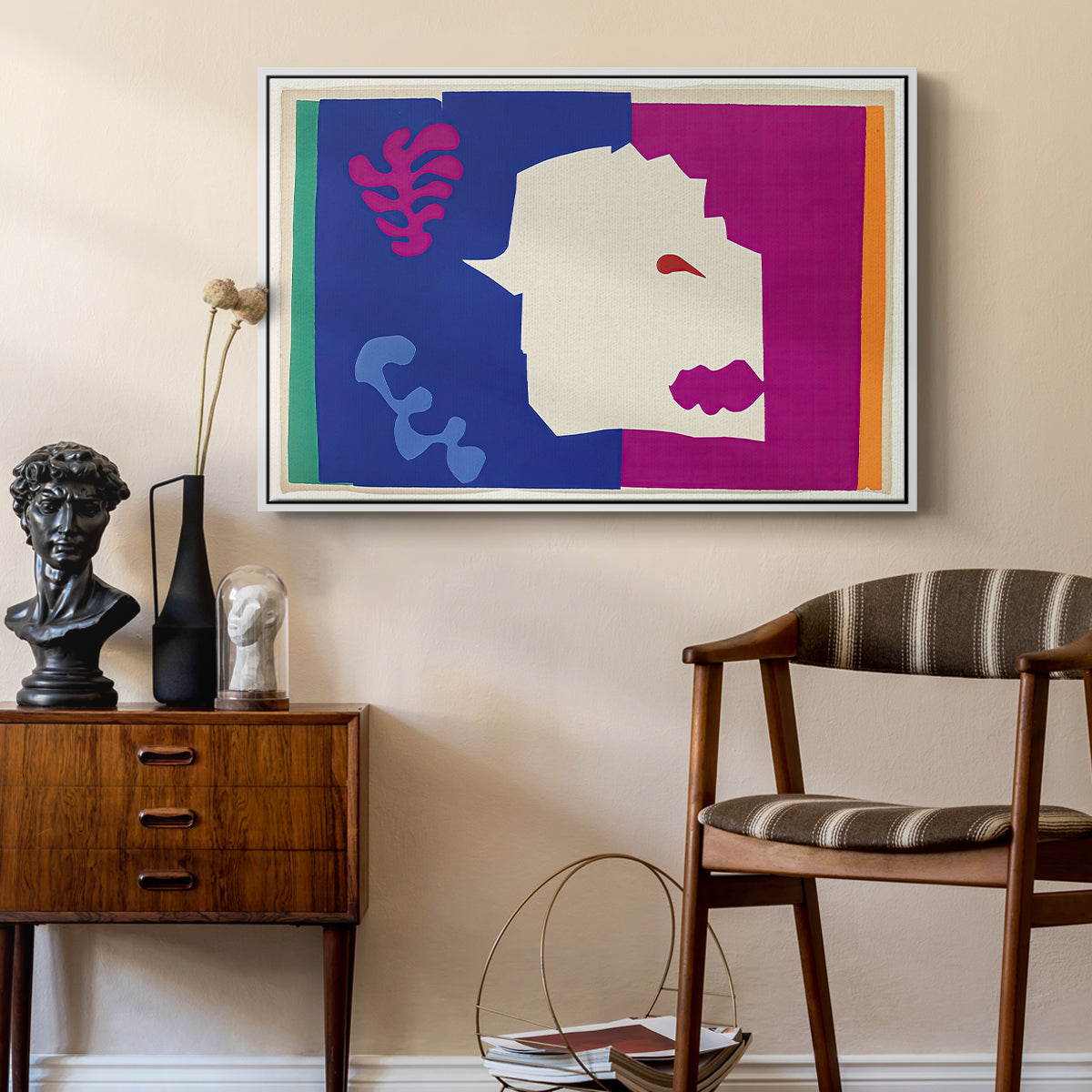 The Wolf (Le loup), from Jazz, 1947 - Floater Framed Canvas Print