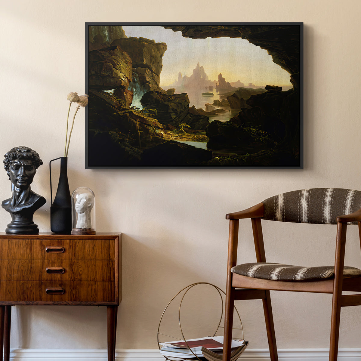 The Subsiding of the Waters of the Deluge, 1829 - Floater Framed Canvas Print