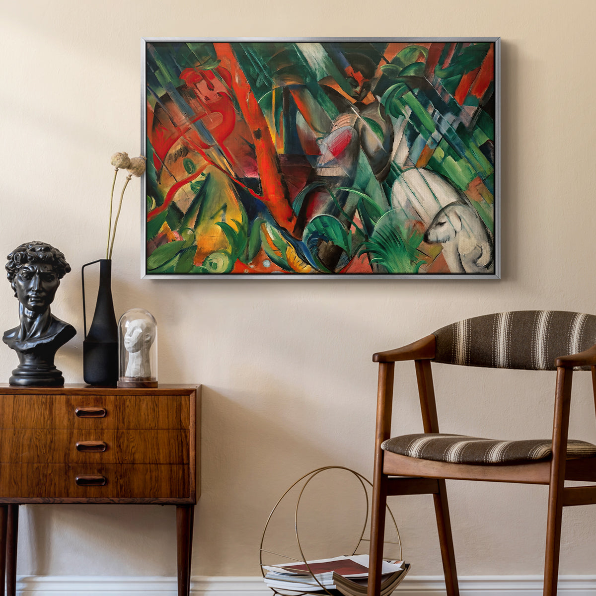 In the Rain, 1912 - Floater Framed Canvas Print