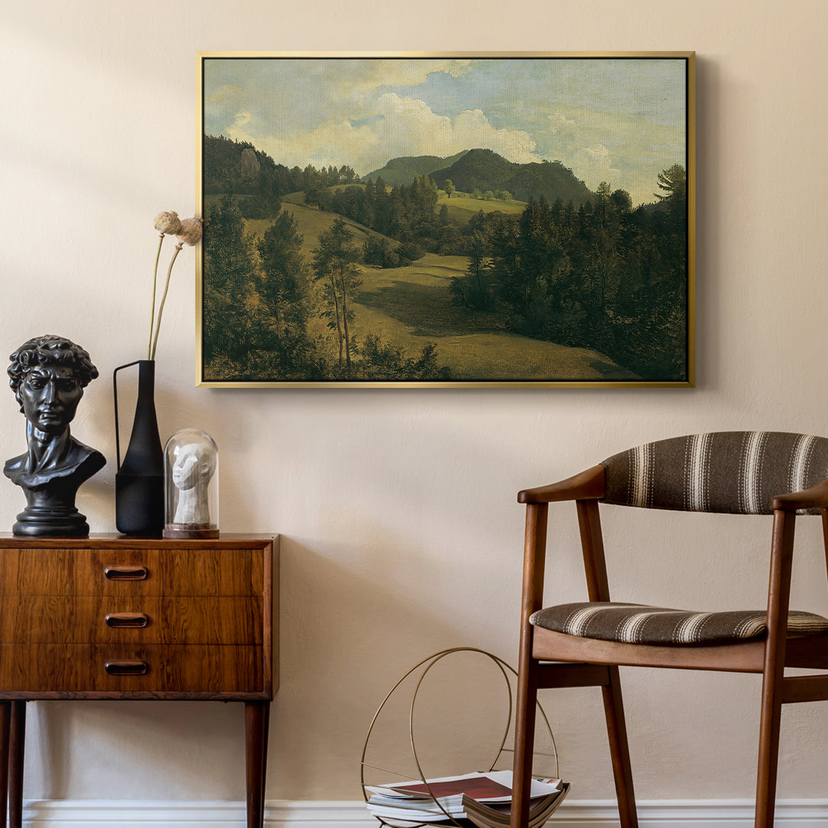 Landscape near Miesenbach, c. 1830 - Floater Framed Canvas Print