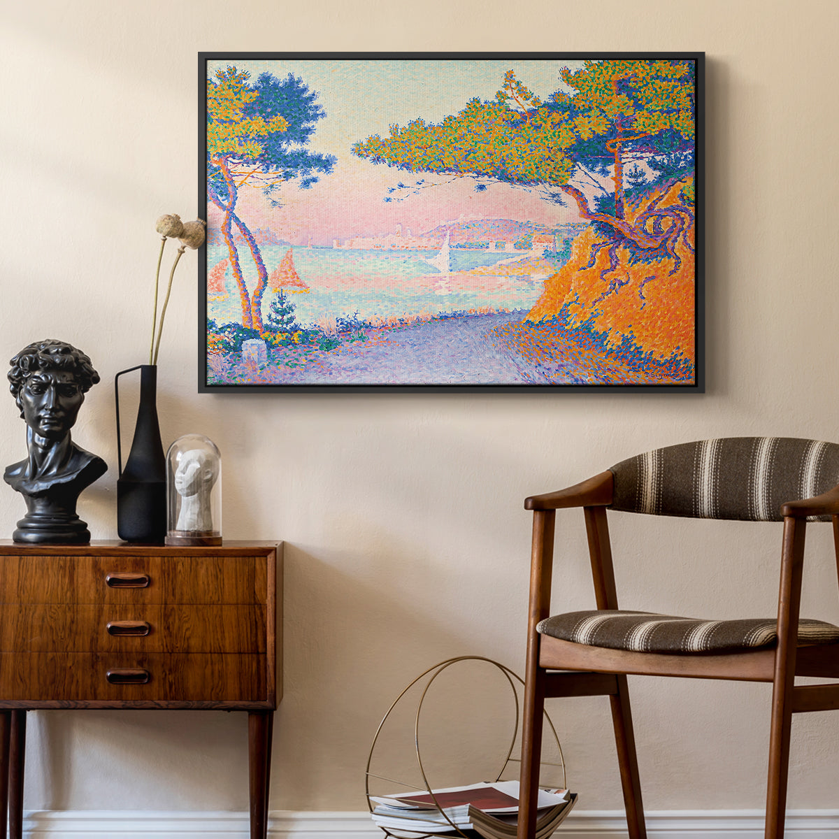Golfe Juan, 1896 - Floater Framed Canvas Print