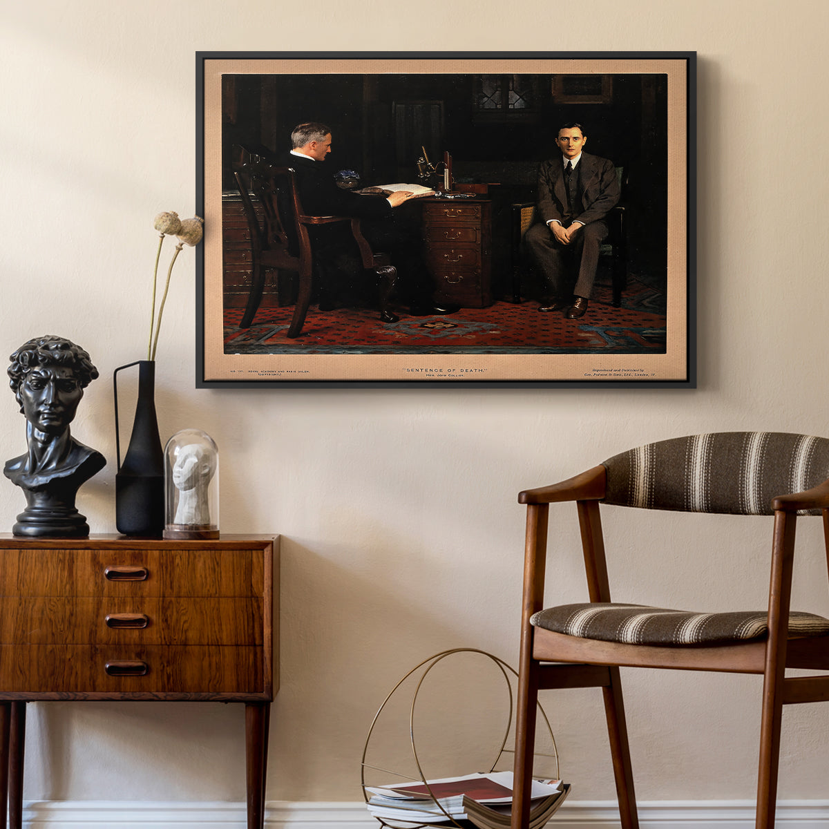 The Sentence of Death, 1908 - Floater Framed Canvas Print