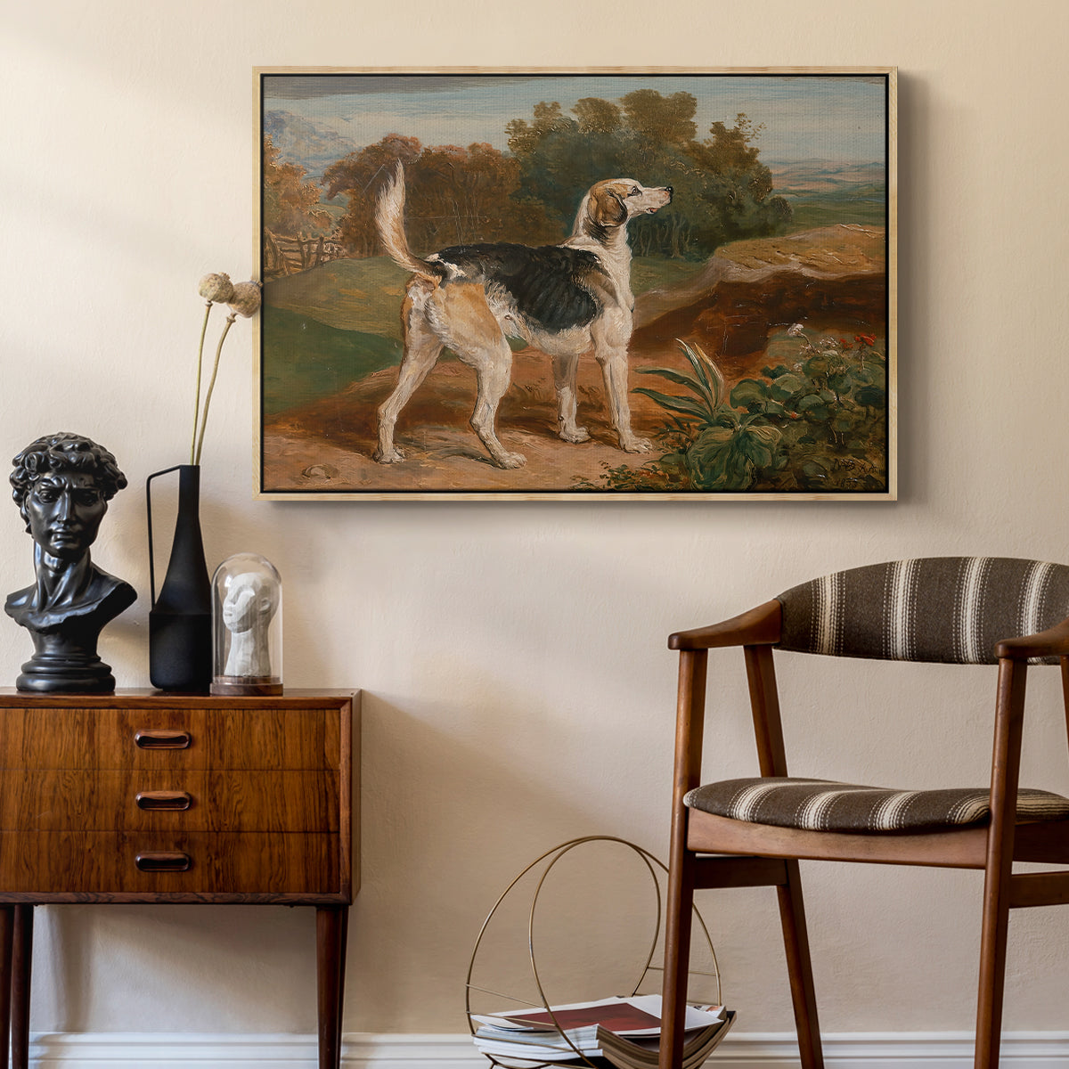 Ravager, One of the Lambton Hounds, 1835 - Floater Framed Canvas Print