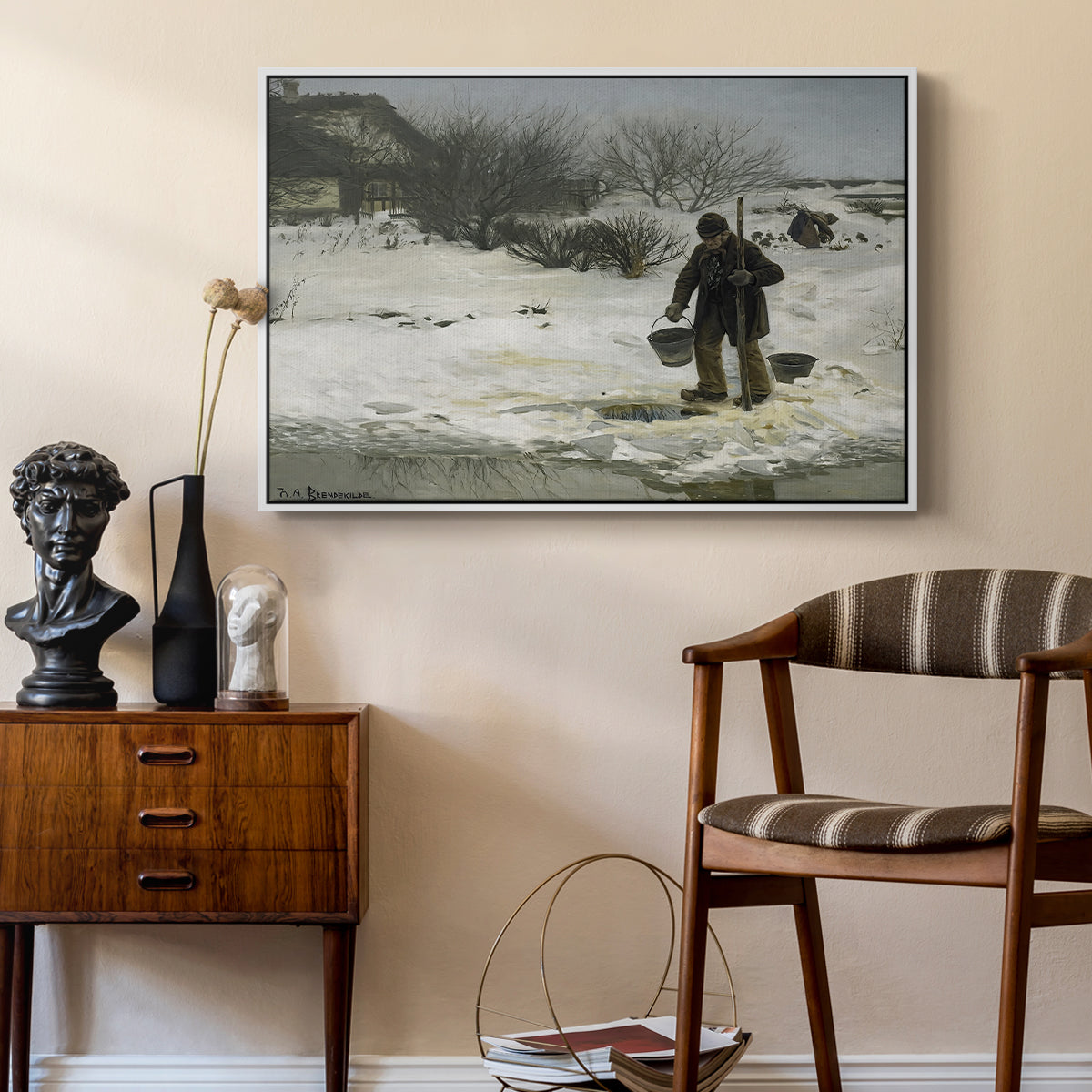 Tøsne, 1895 - Floater Framed Canvas Print