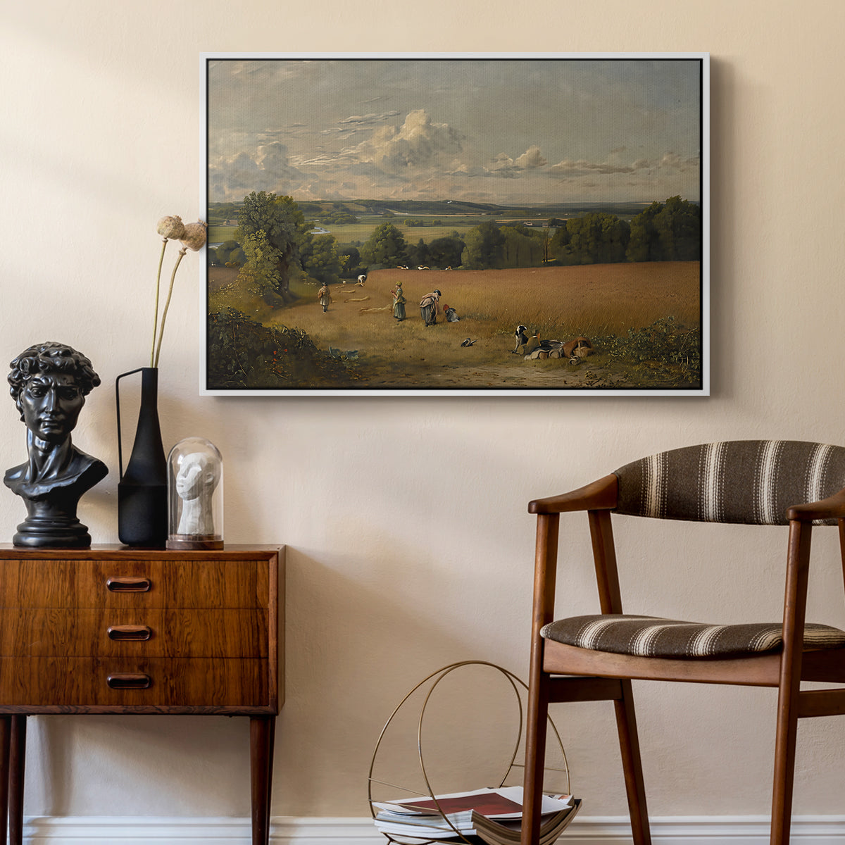 The Wheat Field, 1816 - Floater Framed Canvas Print