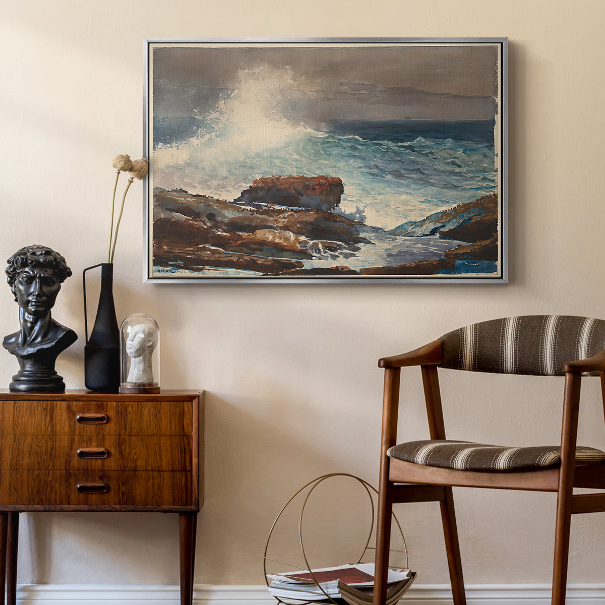 Incoming Tide, Scarboro, Maine, 1883 - Floater Framed Canvas Print