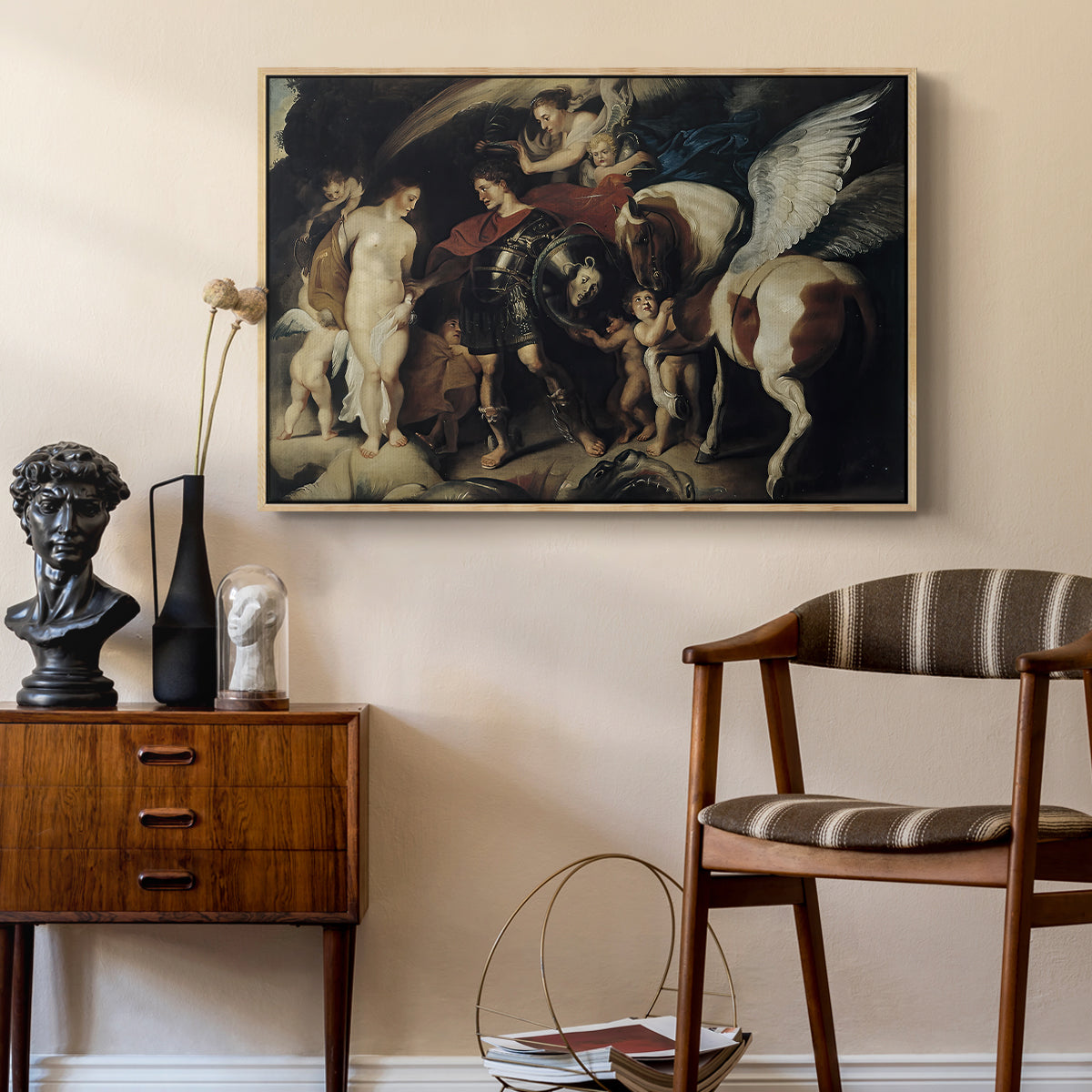 Perseus and Andromeda, c. 1620 - Floater Framed Canvas Print