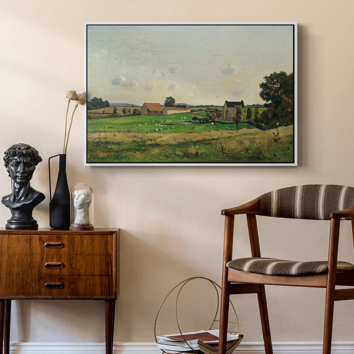 The Saulce Estate, 1869 - Floater Framed Canvas Print