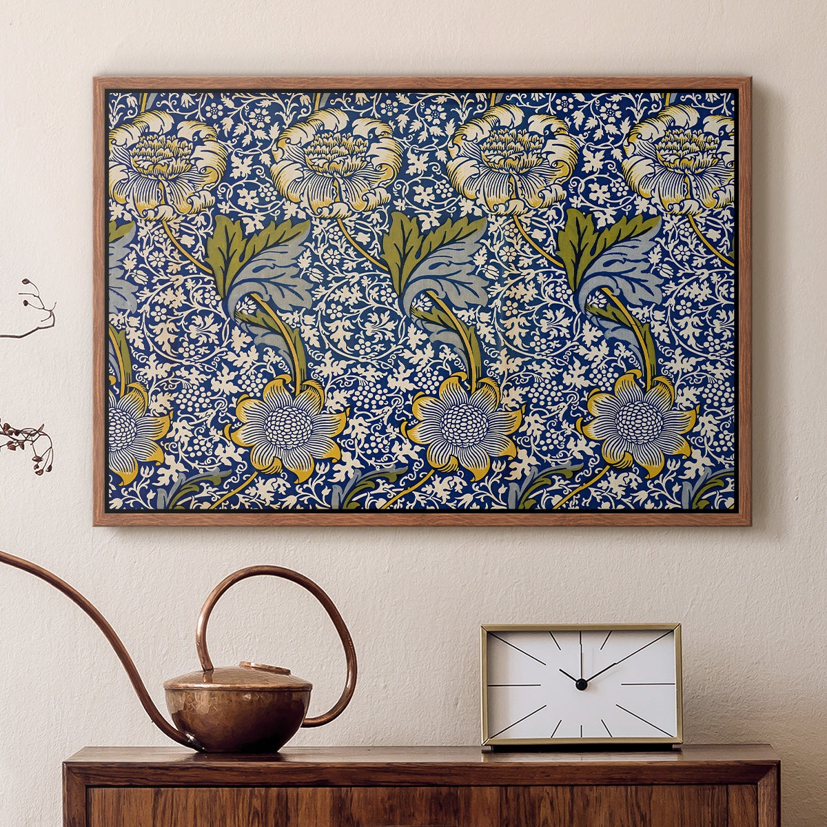 Kennet - Indigo/Gold, 1883 - Floater Framed Canvas Print