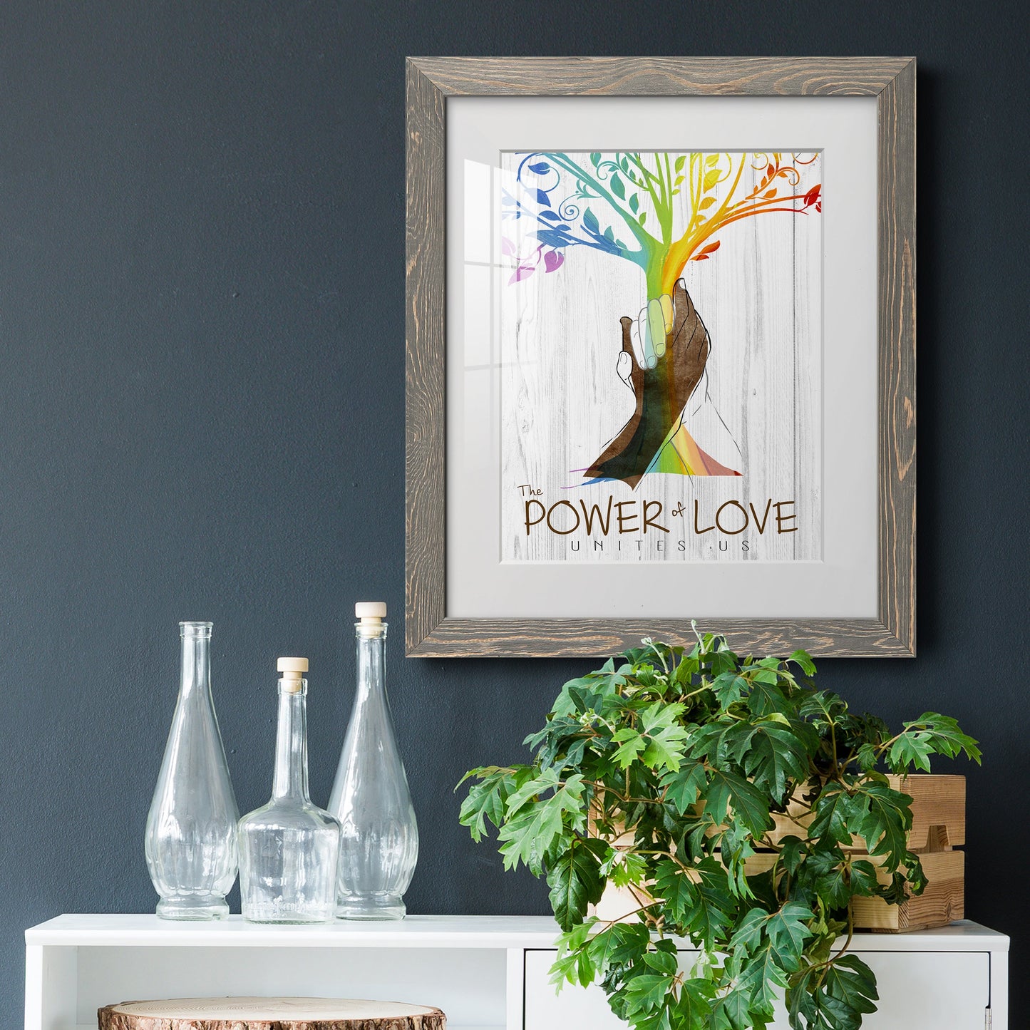 Power of Love - Premium Framed Print - Distressed Barnwood Frame - Ready to Hang