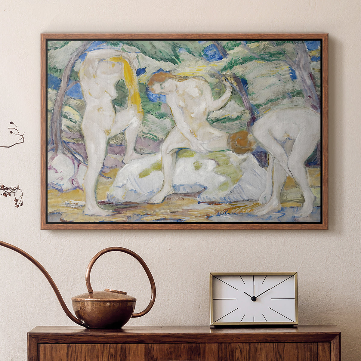 Bathing Women, 1910 - Floater Framed Canvas Print