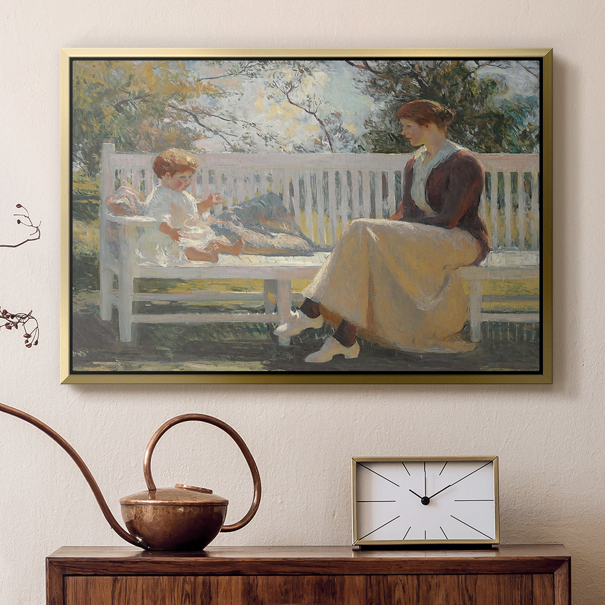 Eleanor and Benny, 1916 - Floater Framed Canvas Print
