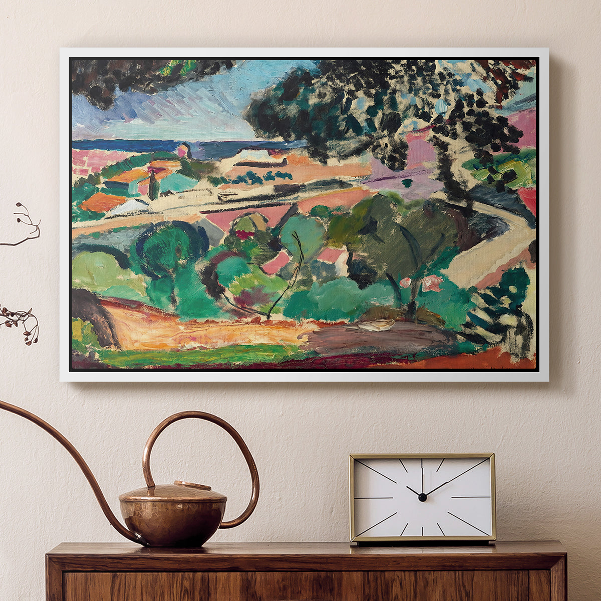 Landscape at Collioure, 1907 - Floater Framed Canvas Print