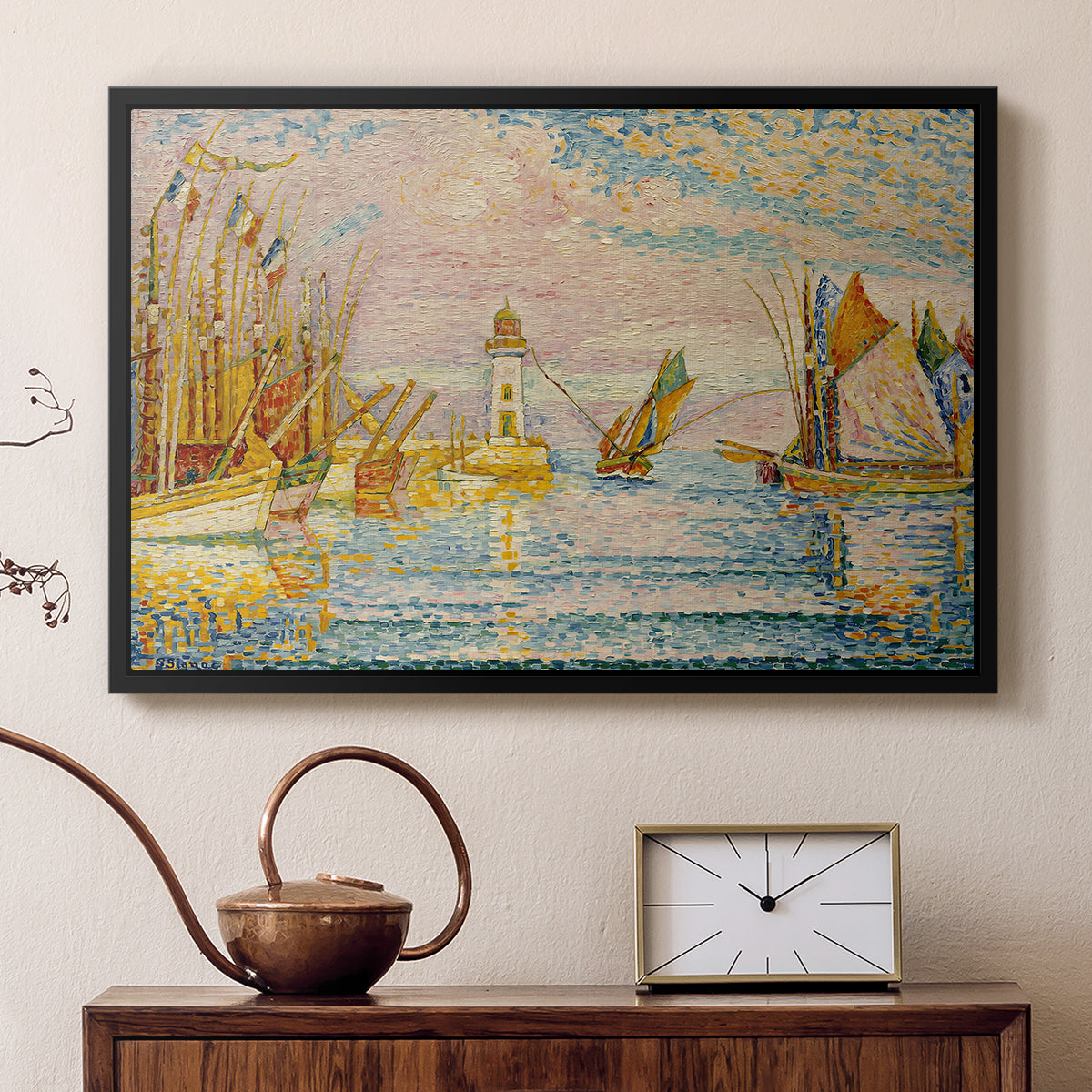 The Lighthouse at Groix, 1925 - Floater Framed Canvas Print