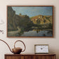 River Landscape with Cliffs, c. 1850-1860 - Floater Framed Canvas Print