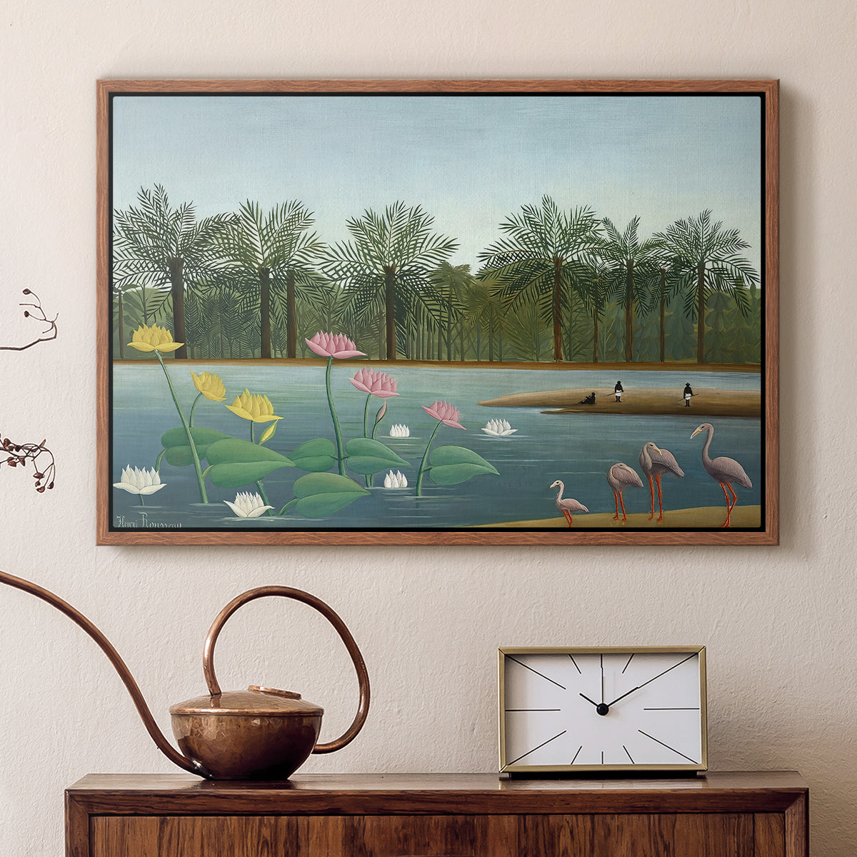 The Flamingoes (Les Flamants), 1907 - Floater Framed Canvas Print