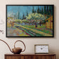 Orchard in Blossom, Bordered by Cypresses, 1888 - Floater Framed Canvas Print