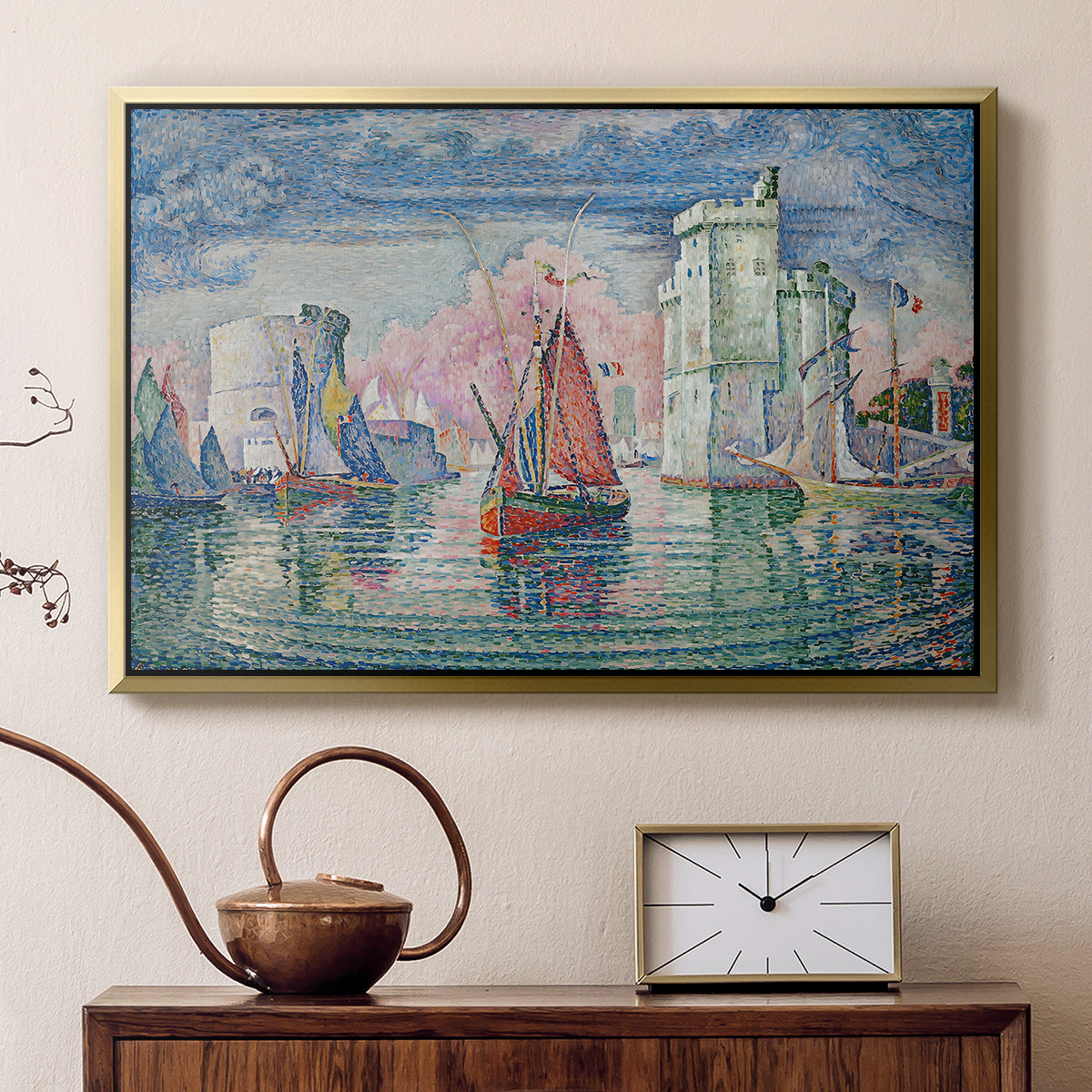 Entrance to the Port of La Rochelle, 1921 - Floater Framed Canvas Print