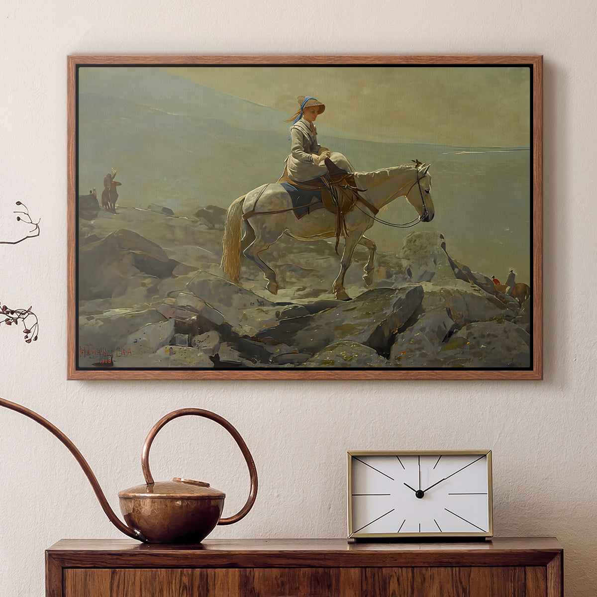 The Bridle Path, White Mountains, 1868 - Floater Framed Canvas Print