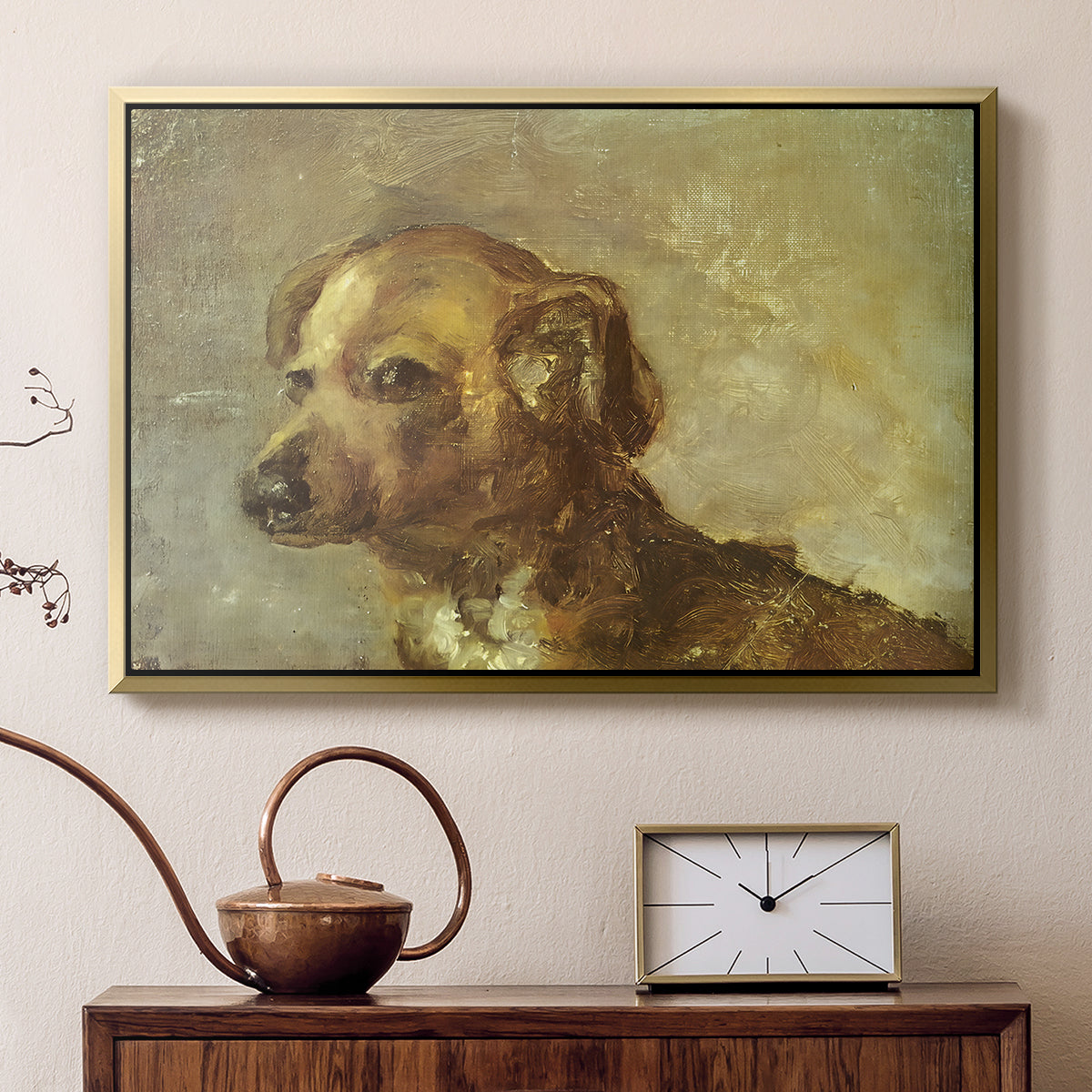 Cliper, the Artist's Dog, 1895 - Floater Framed Canvas Print