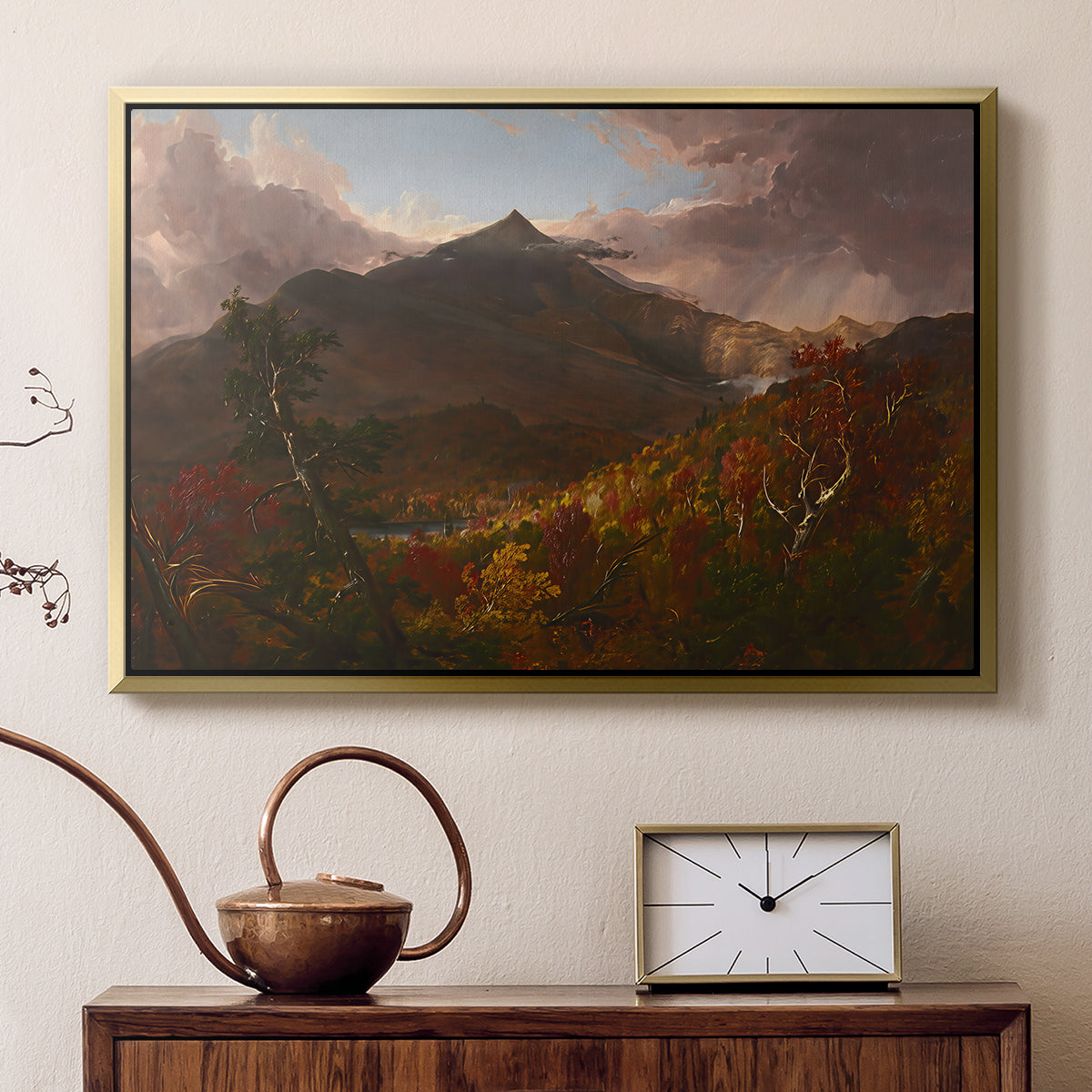 View of Schroon Mountain, Essex County, New York, After a Storm, 1838 - Floater Framed Canvas Print