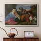 The Holy Family with a Shepherd, c. 1510 - Floater Framed Canvas Print