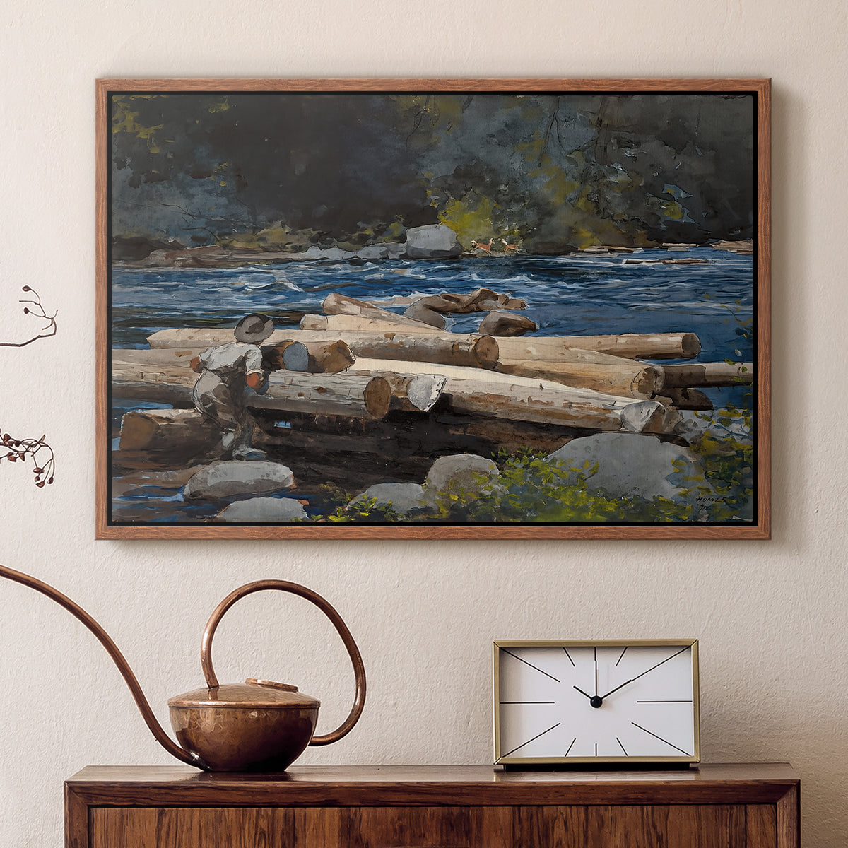Hudson River, 1892 - Floater Framed Canvas Print