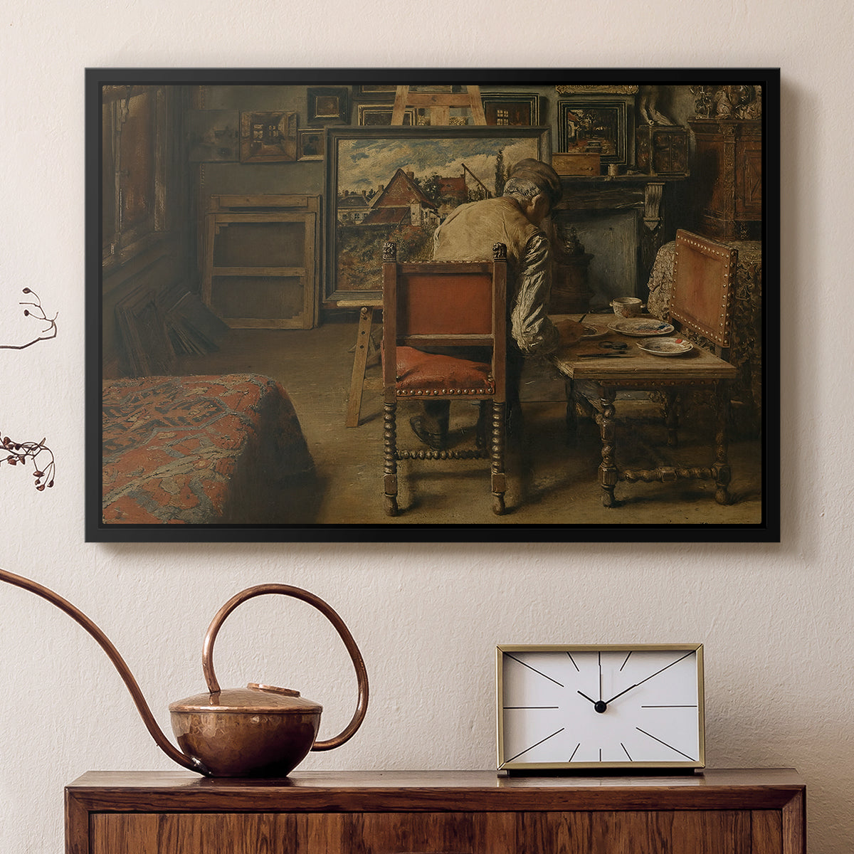 The Retoucher (The Restorer), 1876 - Floater Framed Canvas Print