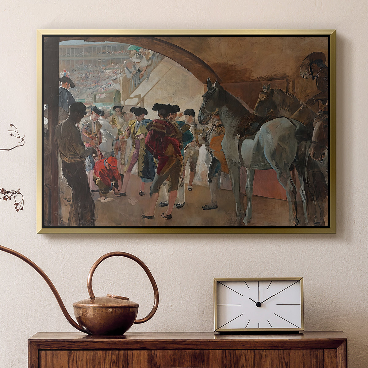 Before the Bullfight (Antes de la corrida), c. 1900 - Floater Framed Canvas Print