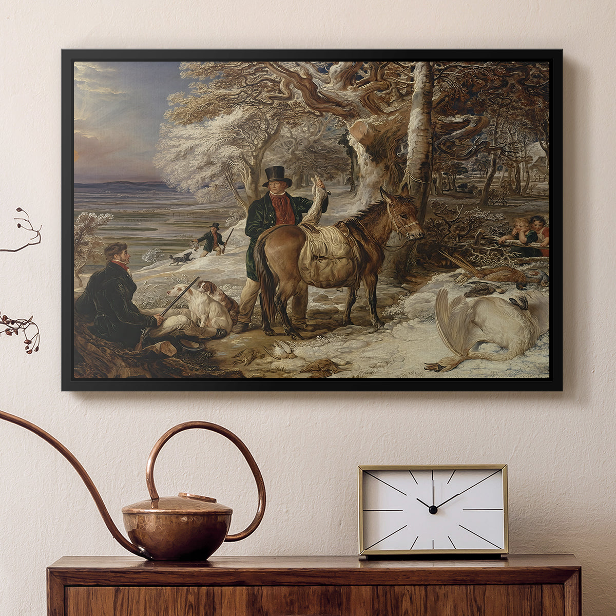 The Day's Sport, 1826 - Floater Framed Canvas Print