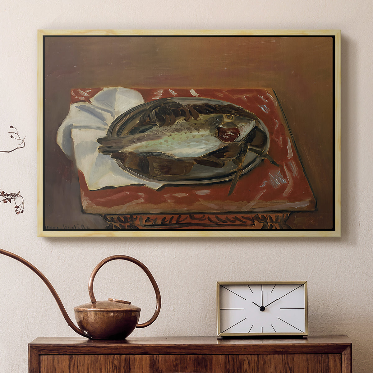 Still Life with Bream (Nature morte à la daurade), 1920 - Floater Framed Canvas Print