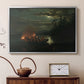 Spear Fishing on Lake Krøderen, 1851 - Floater Framed Canvas Print