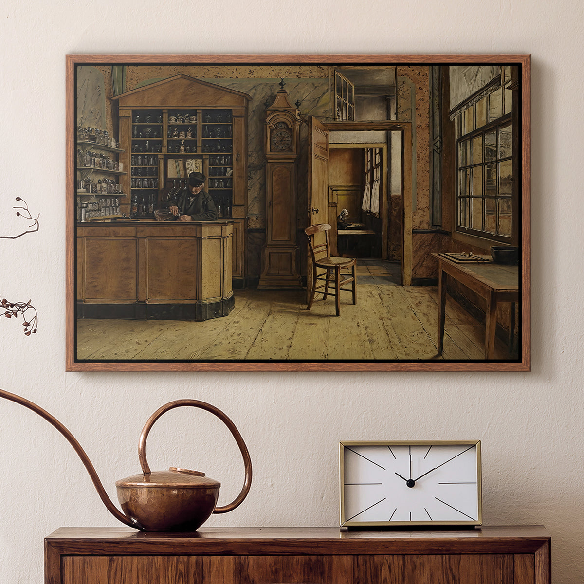The Old Inn 'Het Loodshuis' in Antwerp, 1877 - Floater Framed Canvas Print
