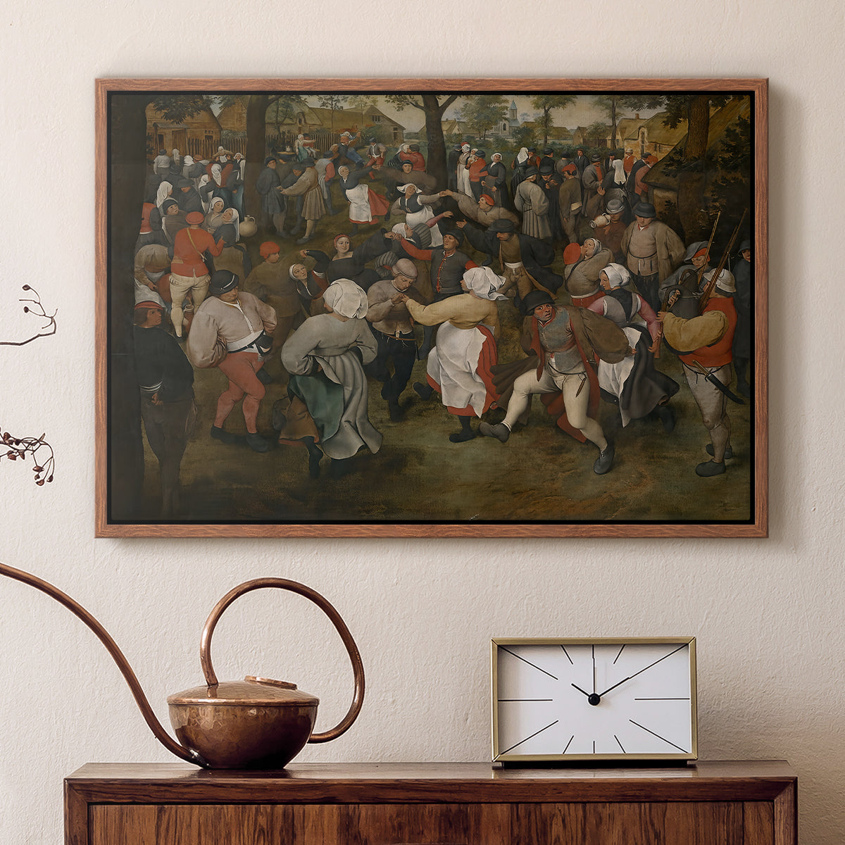 The Wedding Dance, c. 1566 - Floater Framed Canvas Print