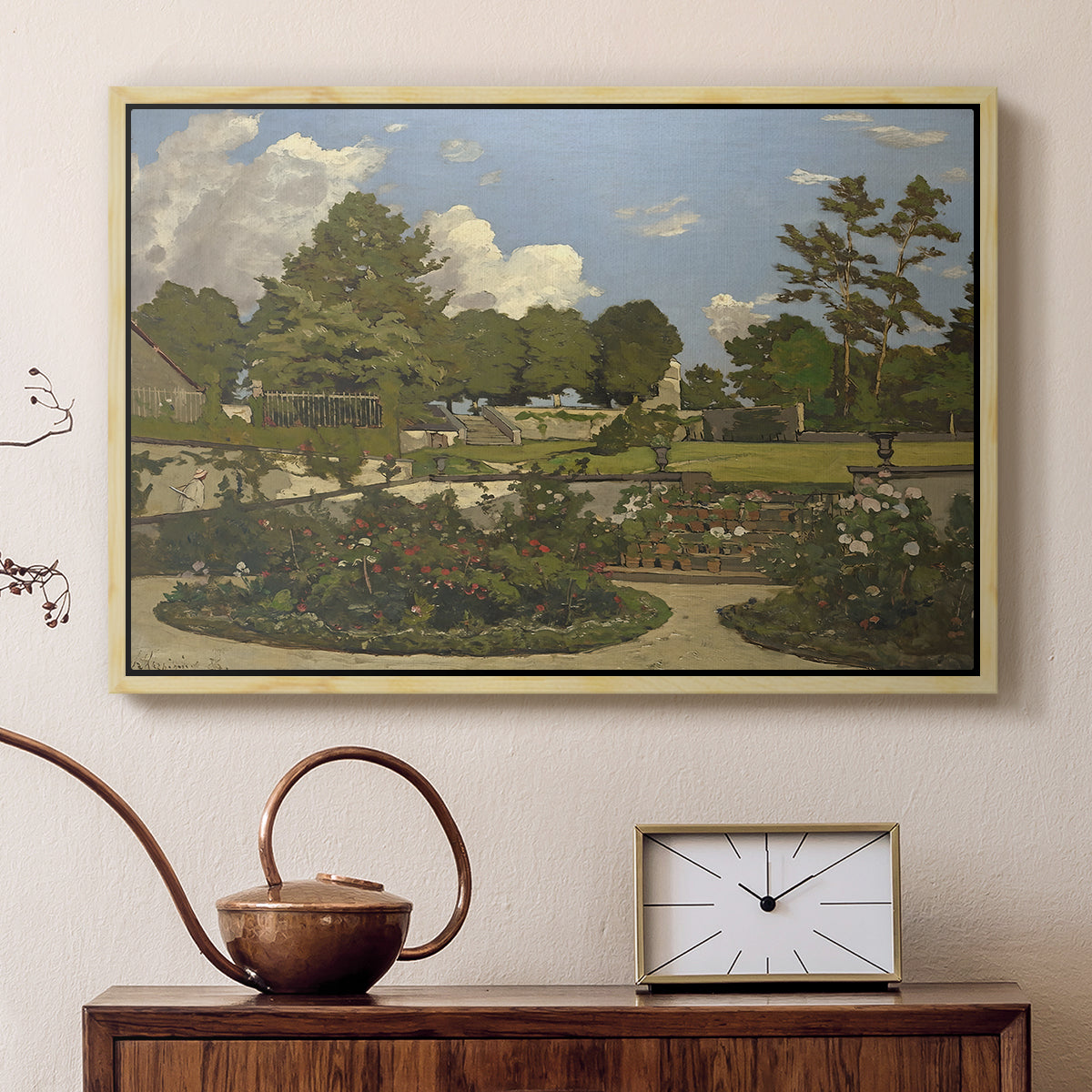 The Painter's Garden at Saint-Privé, 1886 - Floater Framed Canvas Print