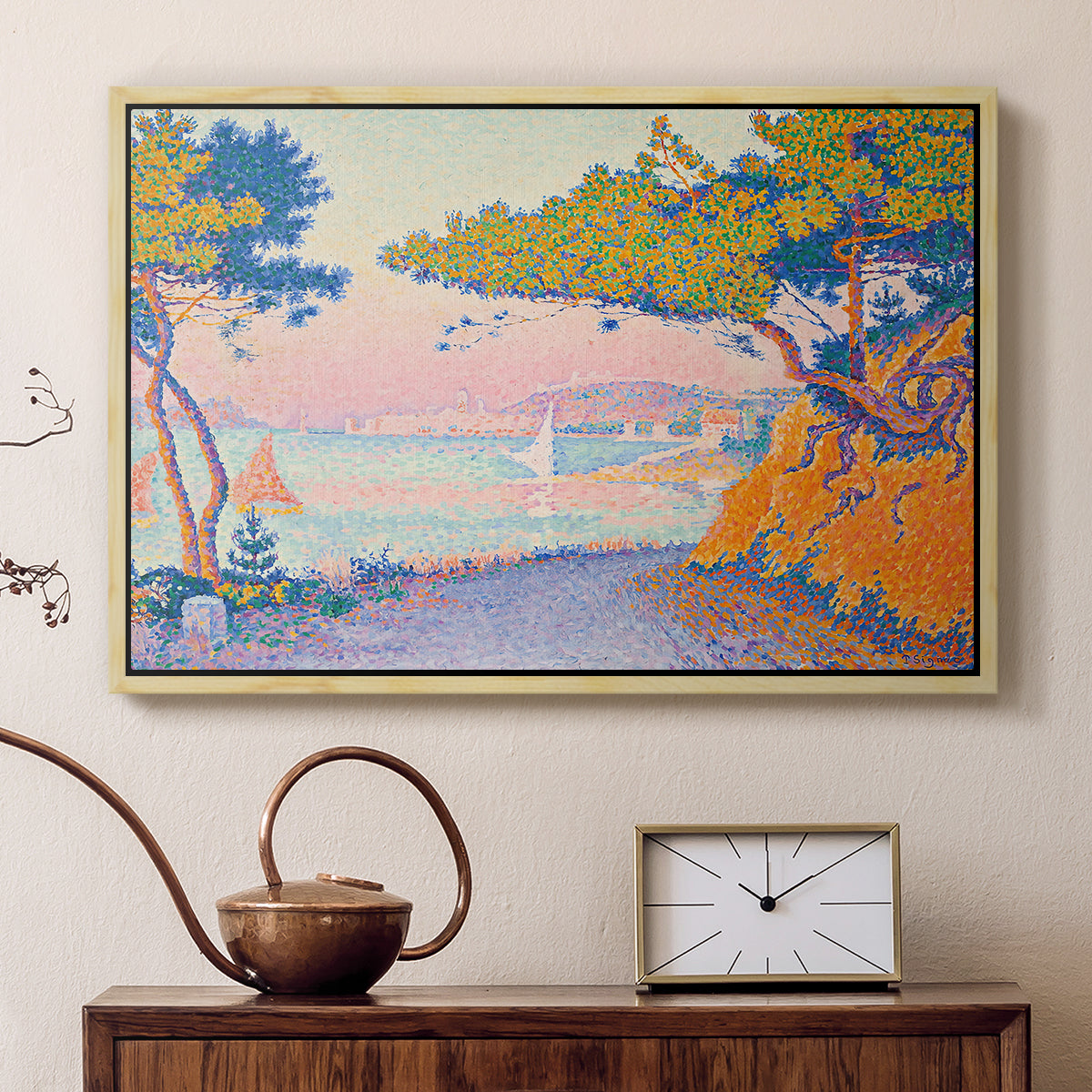 Golfe Juan, 1896 - Floater Framed Canvas Print