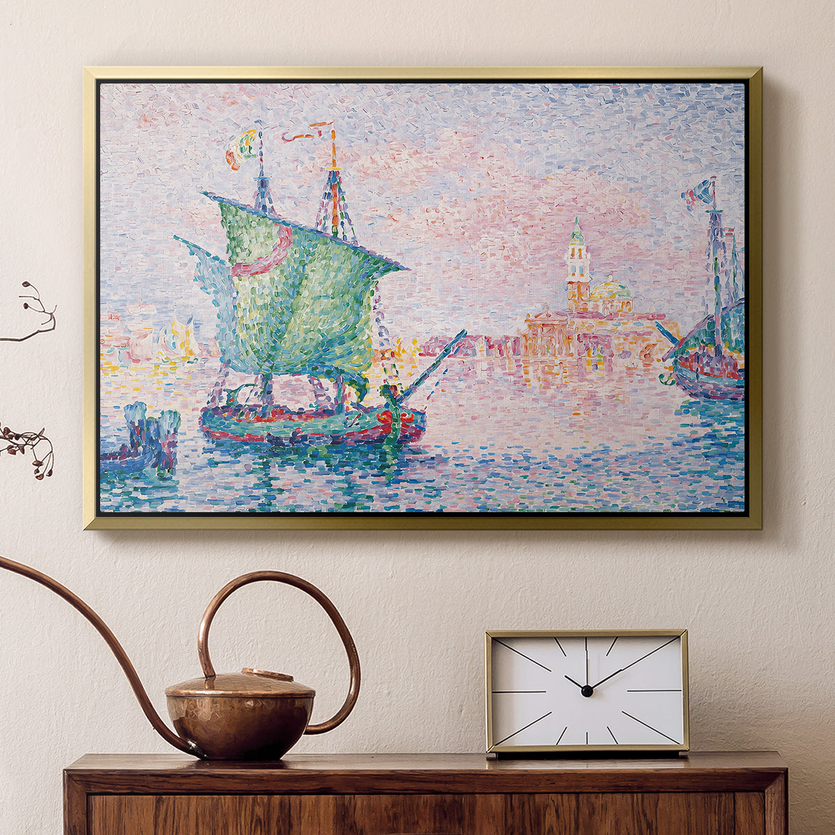 Venice, the Pink Cloud, 1909 - Floater Framed Canvas Print