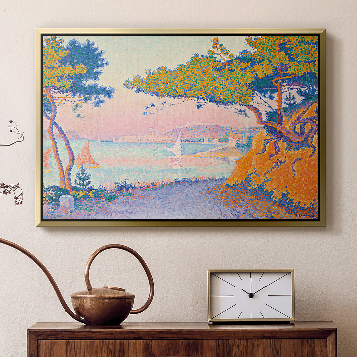 Golfe Juan, 1896 - Floater Framed Canvas Print