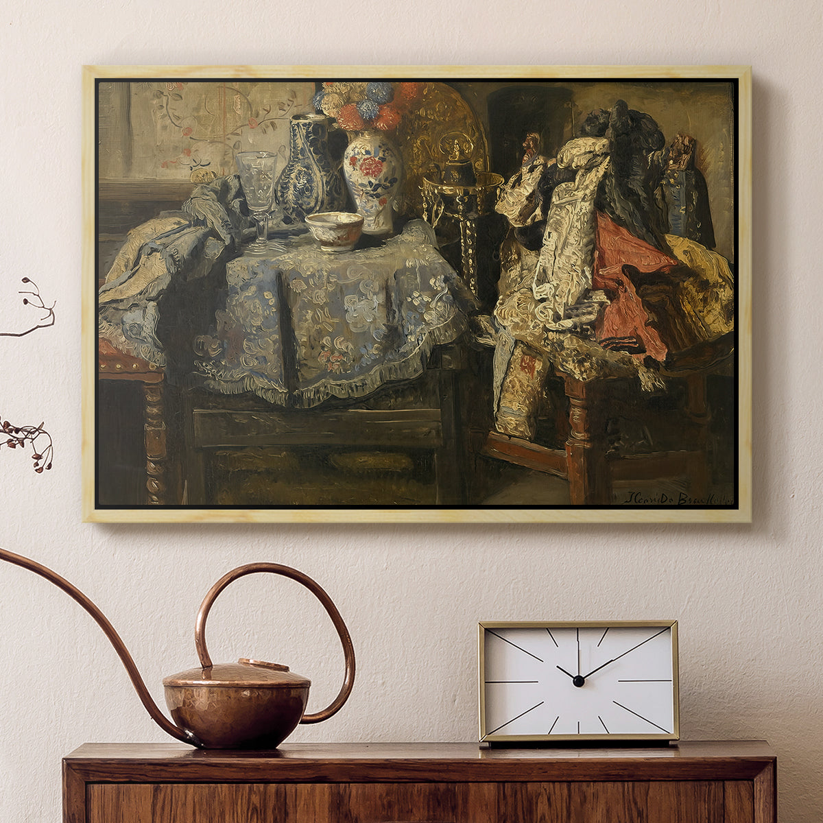 Still Life Requisites, 1885 - Floater Framed Canvas Print