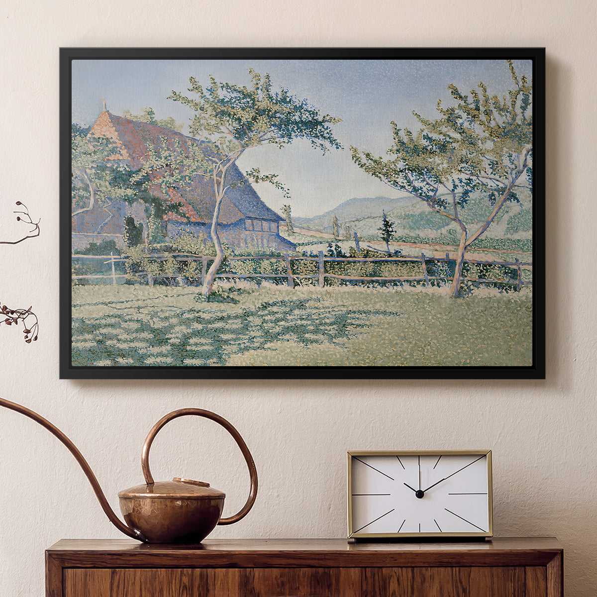 Comblat-le-Château, the Meadow, Opus 161, 1887 - Floater Framed Canvas Print