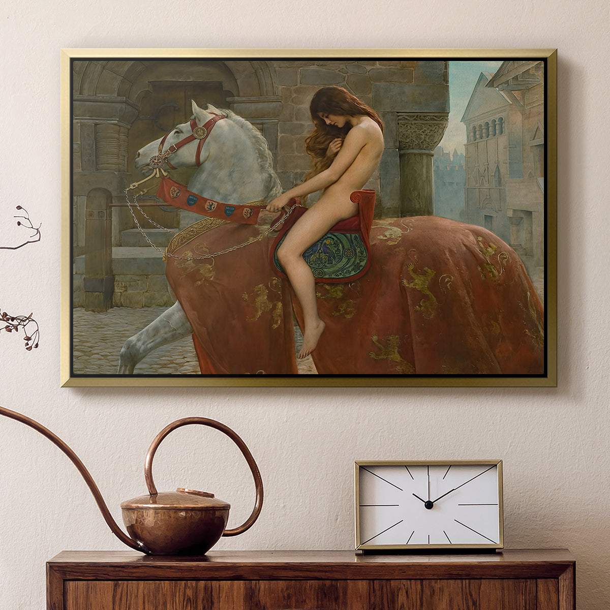 Lady Godiva, 1898 - Floater Framed Canvas Print